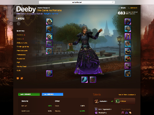 World of warcraft+Hearthstone account 2 χαρακτηρες level 100, warlock & hunter...